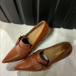 Elegant Brown Leather Women's Shoes